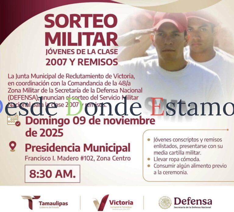 Sorteo del Servicio Militar en Victoria el 9 de noviembre