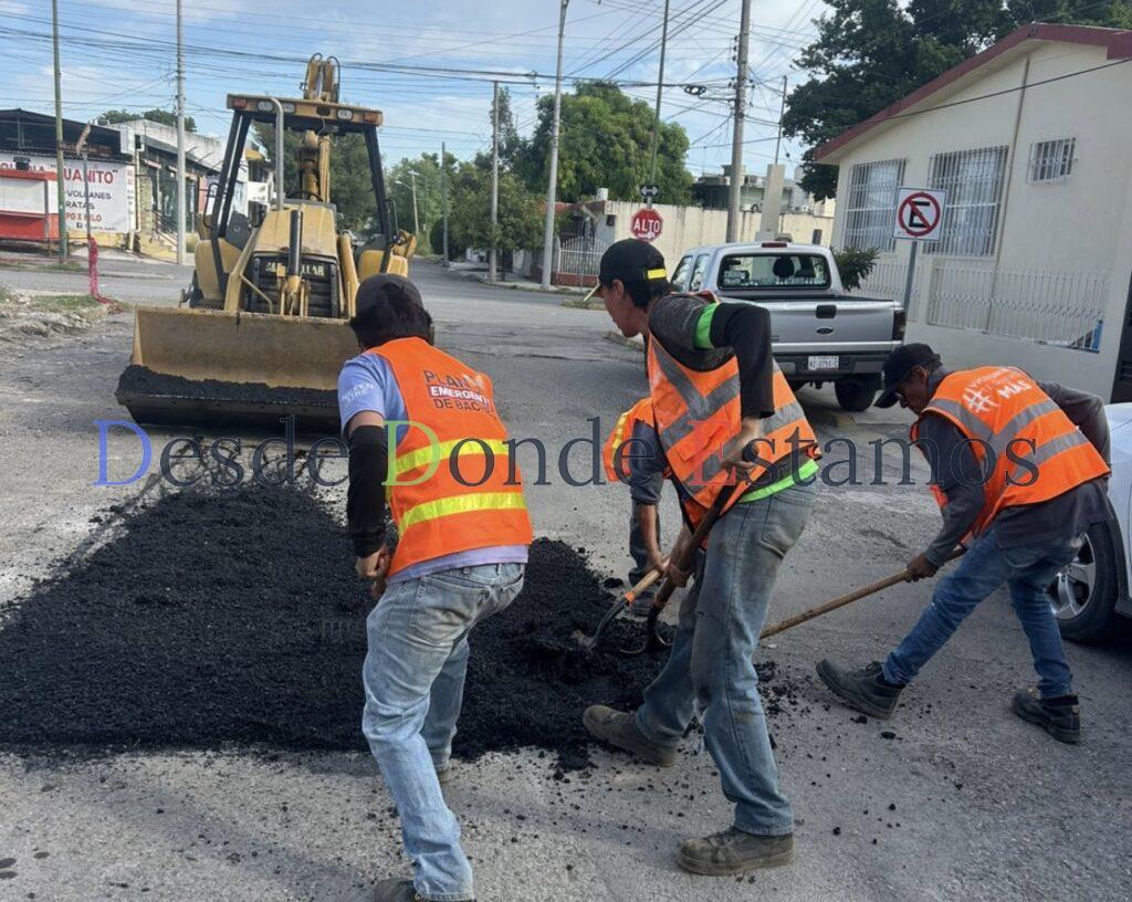 Aplica Municipio plan de bacheo en fin de semana