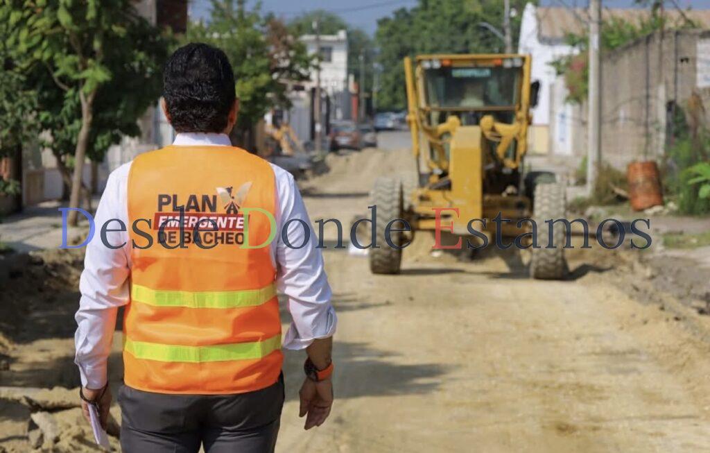 Atiende plan emergente de bacheo calles del centro de Victoria