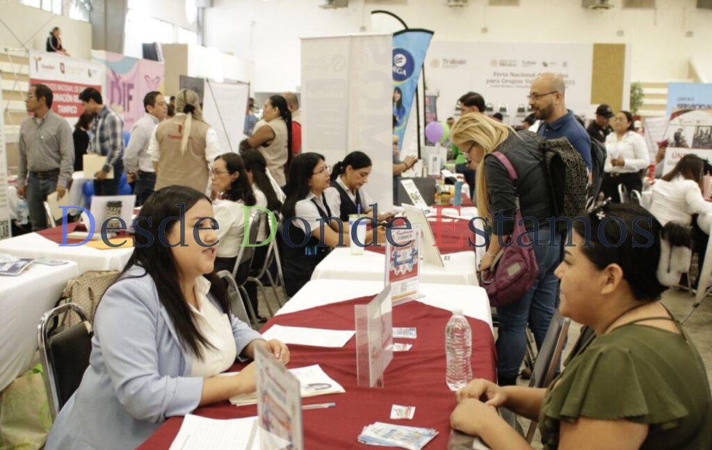 Celebran Feria Nacional de Empleo para Grupos Vulnerables Madero 2025