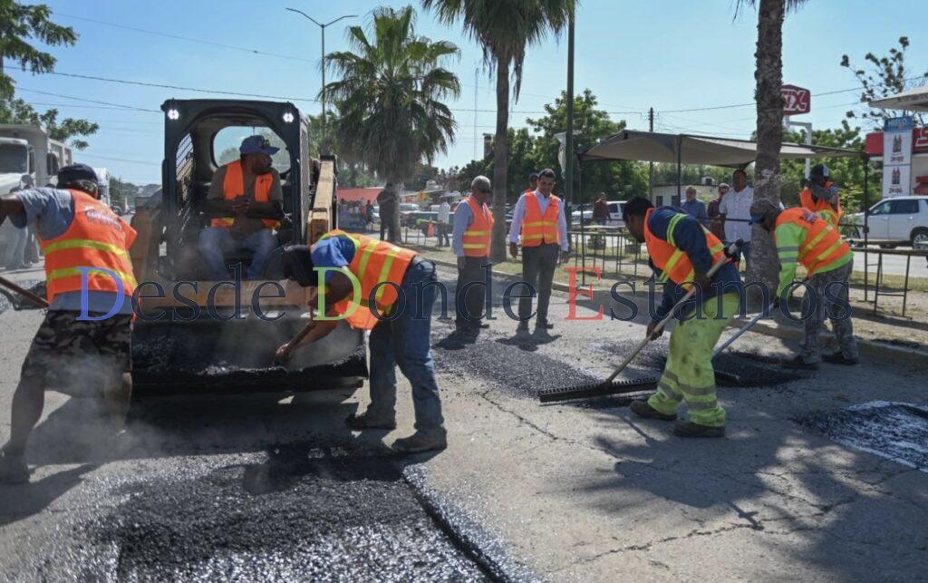 Llega plan emergente de bacheo a la Av. Carlos Adrián Avilés