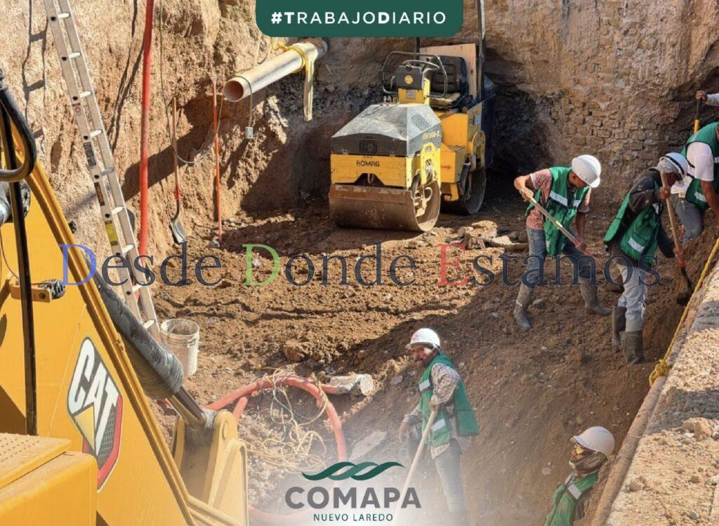 Renueva COMAPA red de drenaje en Nuevo Laredo