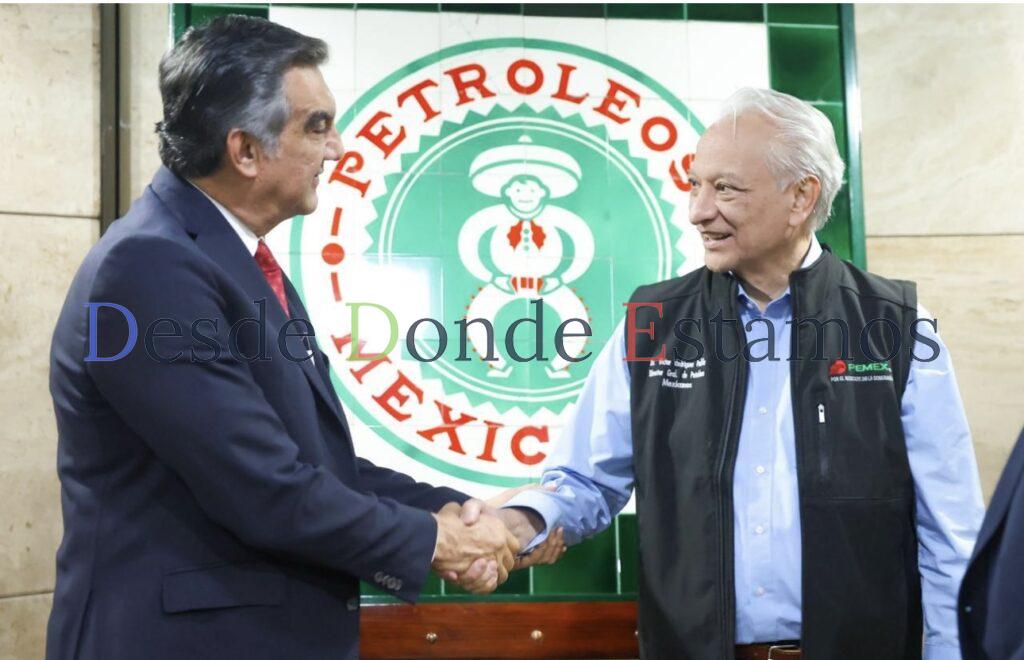 Revisan Américo Villarreal y director de Pemex proyectos estratégicos para Tamaulipas