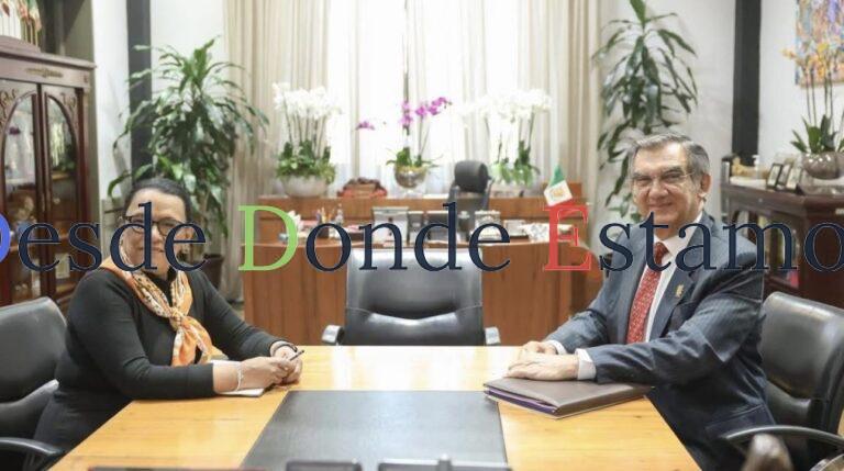 Celebran reunión Américo Villarreal y Rosa Icela Rodríguez