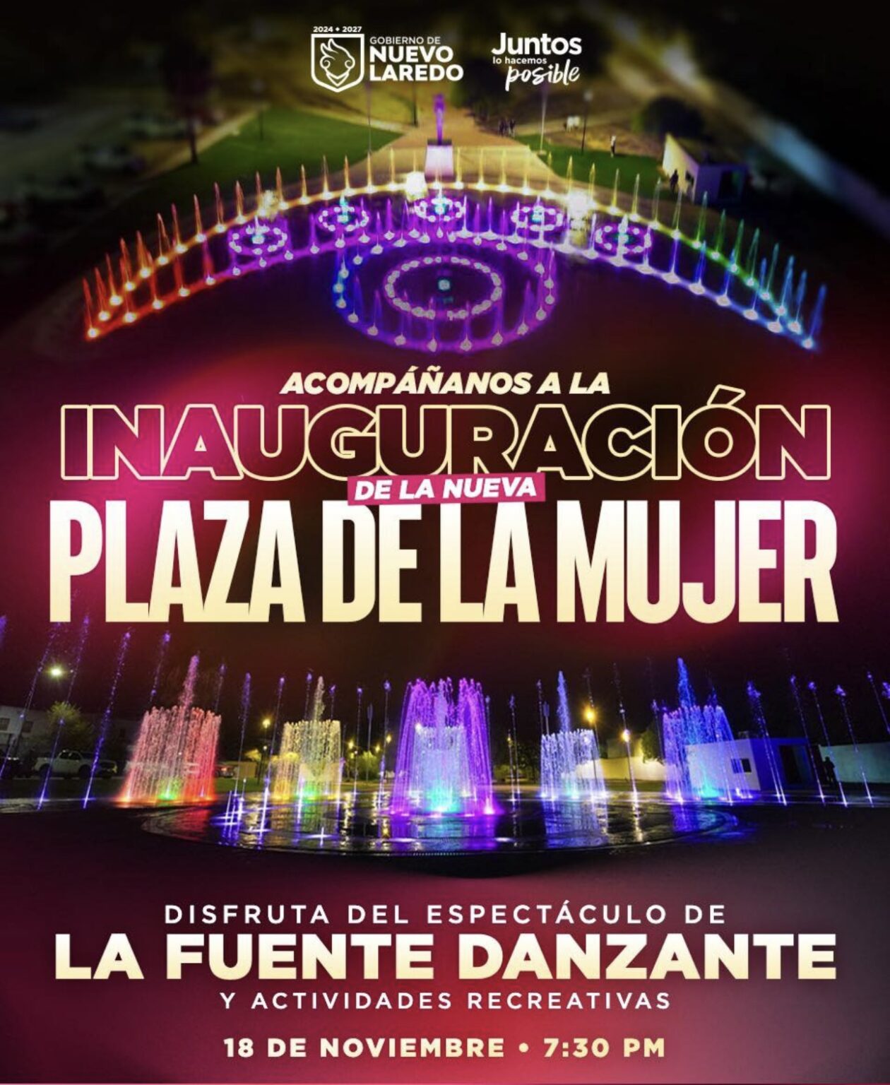 Invita gobierno municipal a inauguración de La Plaza de la Mujer