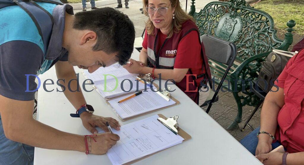 Levantamiento de firmas no es político, es hacer justicia: Morena