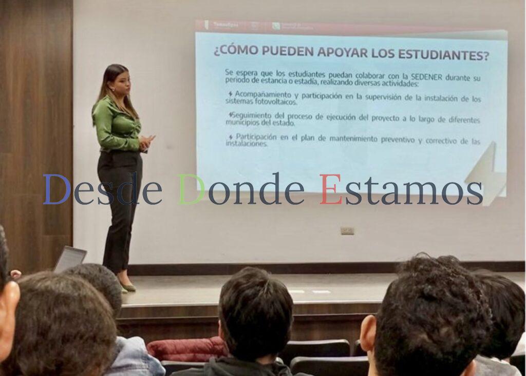 Presentan proyecto “Electrificación al 100%” al alumnado de la UP Victoria