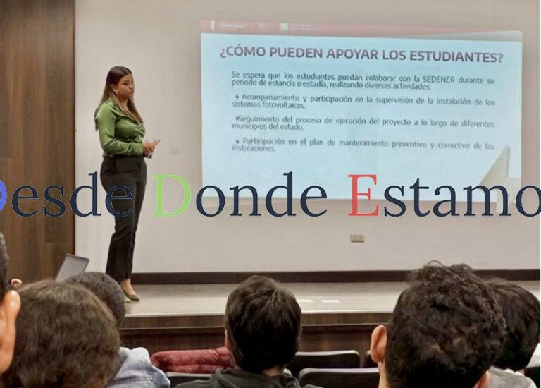 Presentan proyecto “Electrificación al 100%” al alumnado de la UP Victoria
