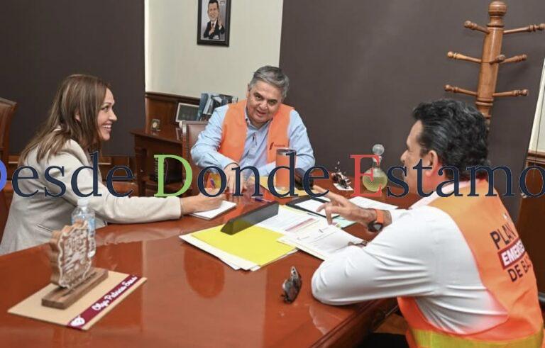 Sostiene Lalo Gattás reunión con Tesorero y Gerente de COMAPA