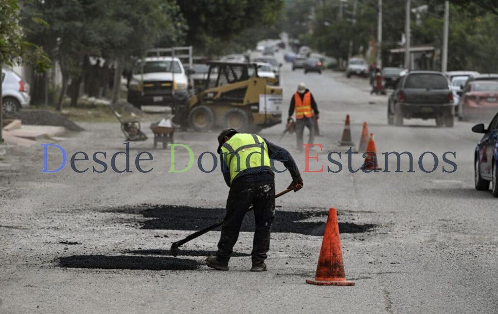 Intensa jornada del Plan Emergente de Bacheo en la calle Matamoros