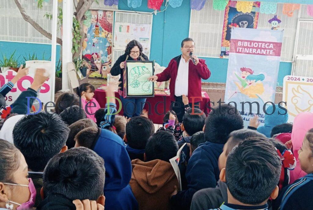 Promueven lectura en escuelas con programa Biblioteca itinerante