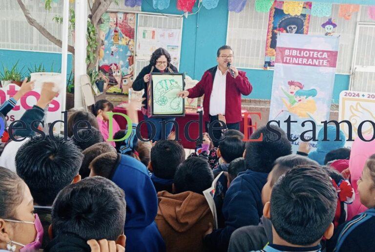 Promueven lectura en escuelas con programa Biblioteca itinerante