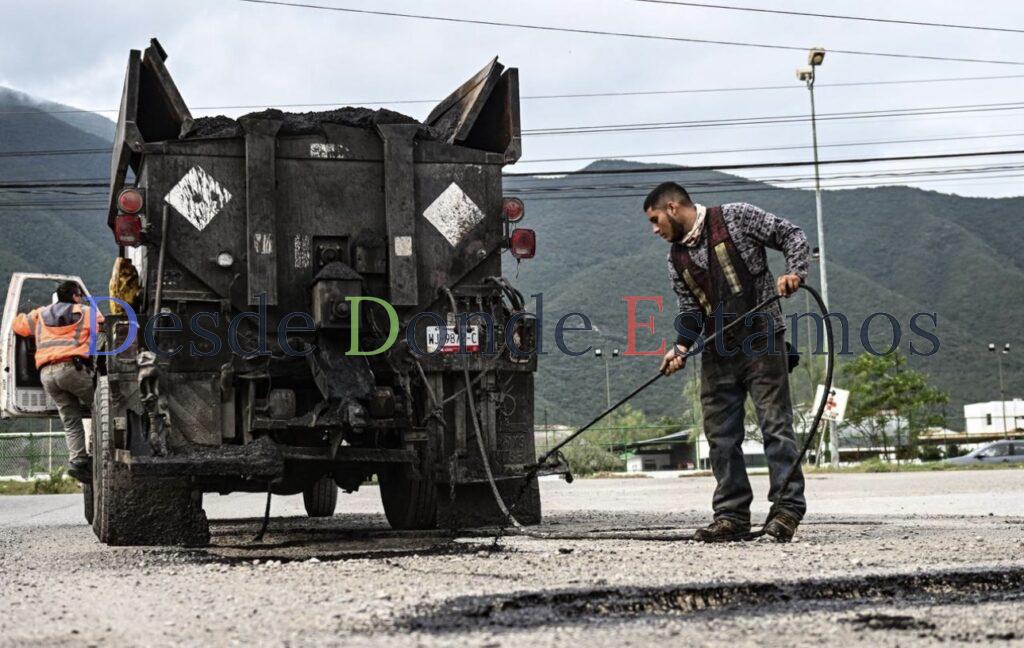 Intensa jornada del Plan Emergente de Bacheo en la calle Matamoros