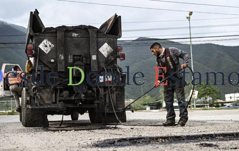 Intensa jornada del Plan Emergente de Bacheo en la calle Matamoros