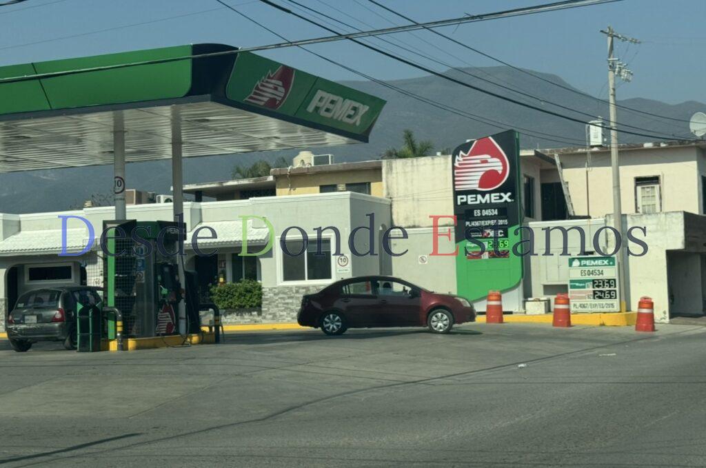 Venta de gasolina por las noches, solo con pago de tarjeta
