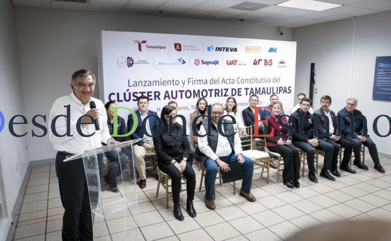 Consolida Tamaulipas su competitividad; lanza Clúster Automotriz