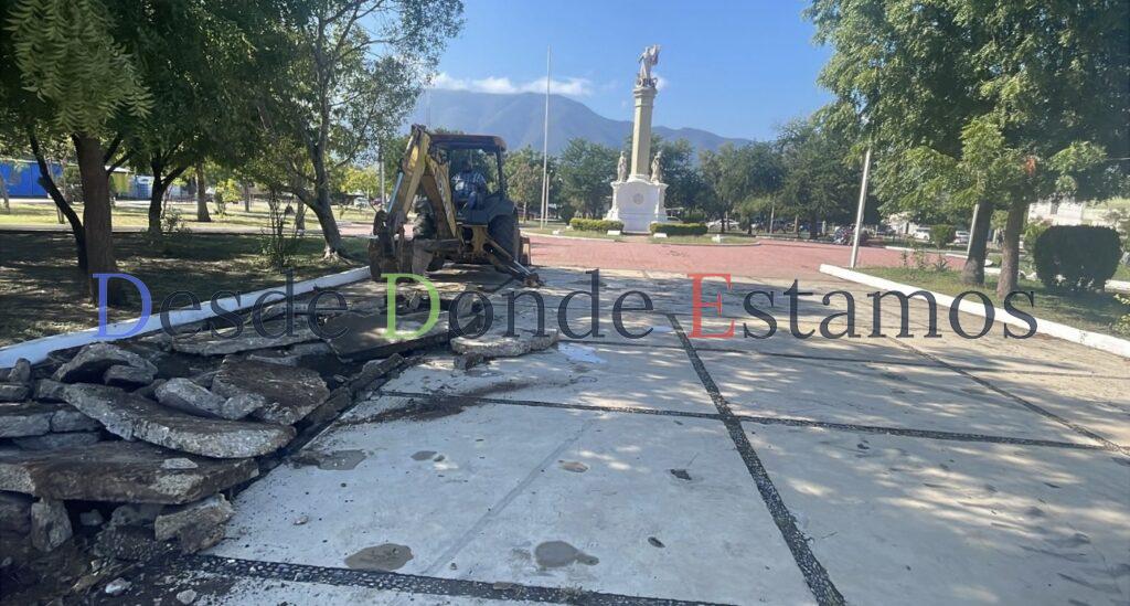 Aclara SOP alcances de trabajos en Plaza Héroes de la Independencia