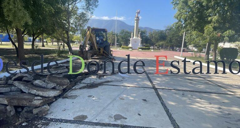 Aclara SOP alcances de trabajos en Plaza Héroes de la Independencia