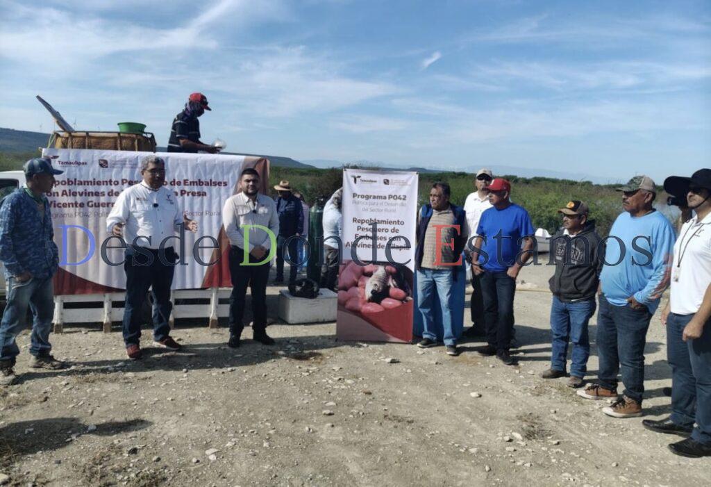 Presas de Tamaulipas reciben alevines para impulsar la pesca comercial