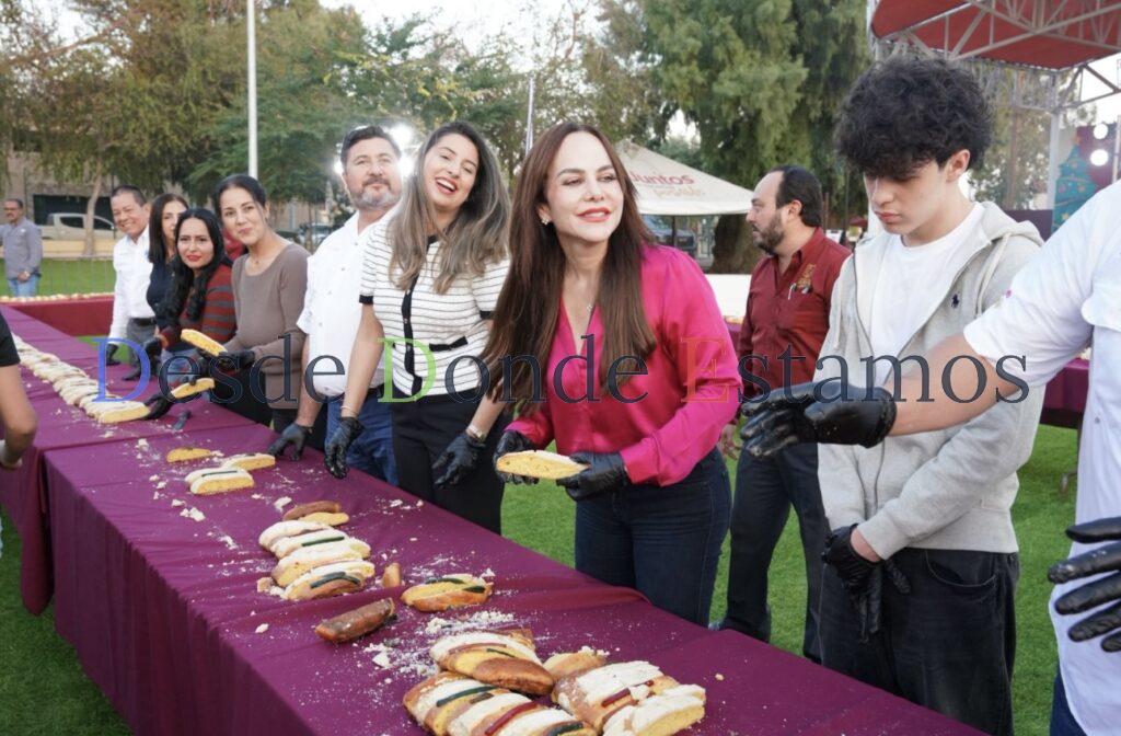 Con mega rosca de 60 metros gobierno municipal celebra el Día Reyes