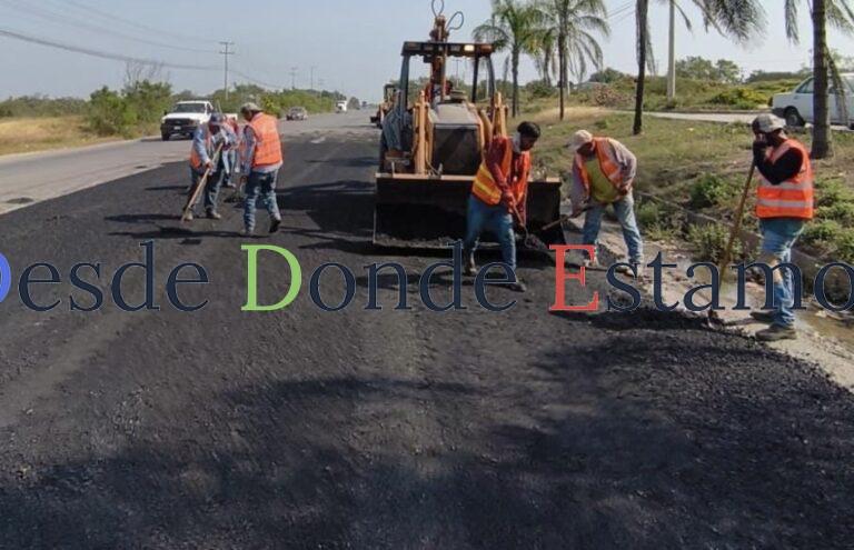 Continúa plan de bacheo en calles de Victoria