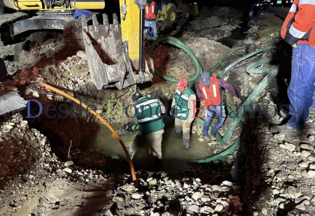 Reporta COMAPA daños a acueducto, atienden reparación