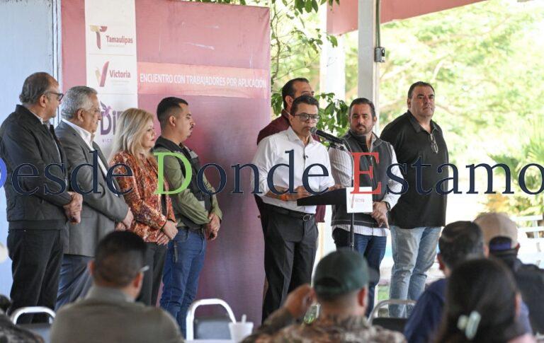 Se comprometen trabajadores de aplicación y reparto en el fomento de Victoria