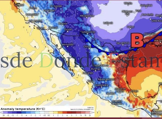 Alertan por ingreso de masa de aire ártico