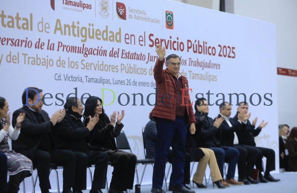 Aumento salarial y pensiones seguras garantiza Américo a trabajadores del Estado