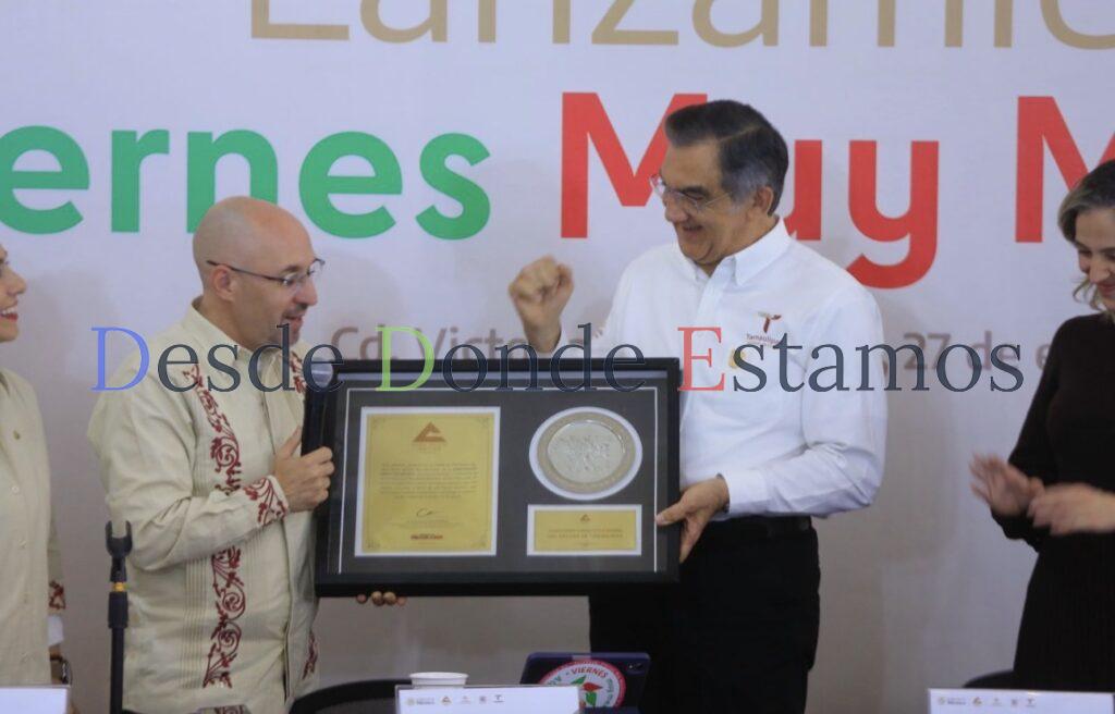 Reconoce CONCANACO trabajo de Américo Villarreal