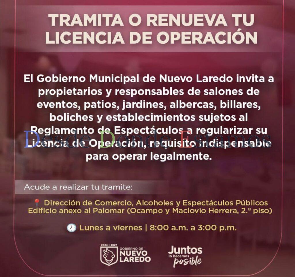 Exhortan a tramitar y renovar la licencia de operación
