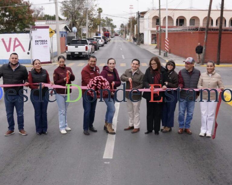 Entrega Carmen Lilia obra de recarpeteo asfáltico