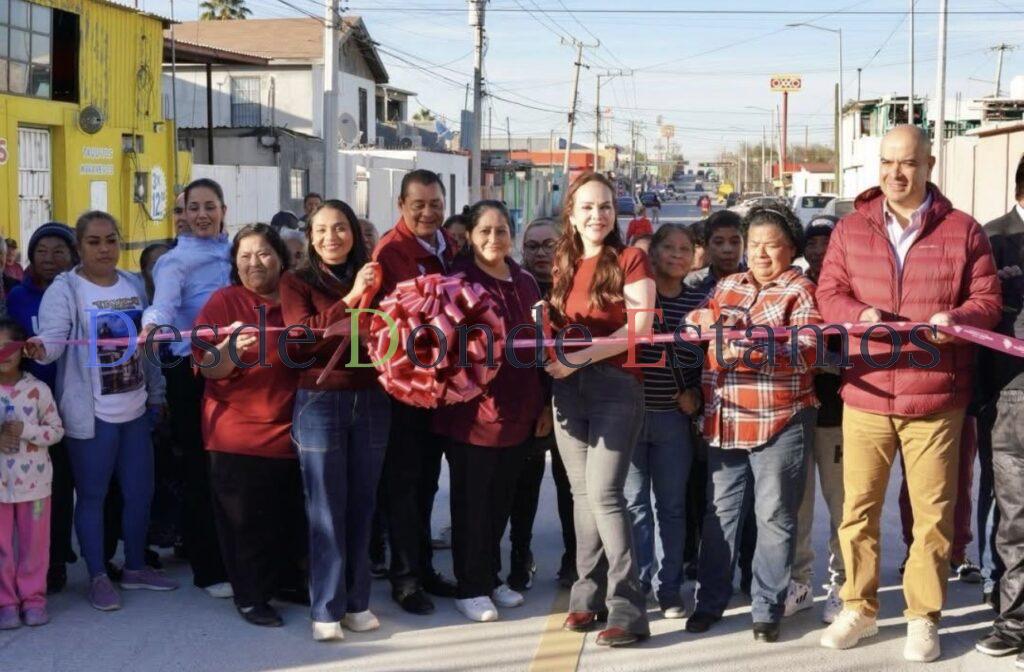 Entrega Carmen Lilia obras de infraestructura social y urbana en La Solidaridad