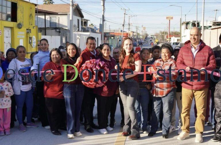 Entrega Carmen Lilia obras de infraestructura social y urbana en La Solidaridad
