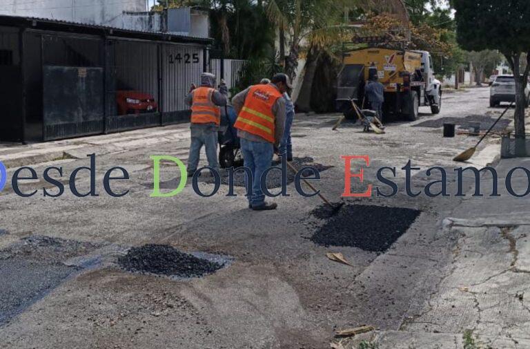 Rehabilita Municipio 960 m2 más de asfalto dañado