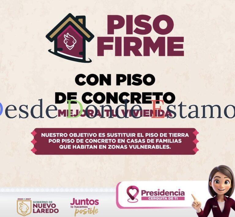 Abren convocatoria para Programa de Piso Firme 2026