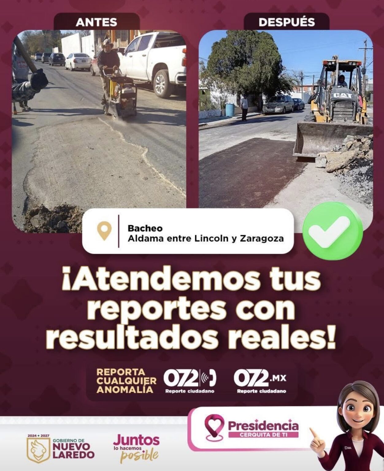 Continúan atendiendo reportes ciudadanos