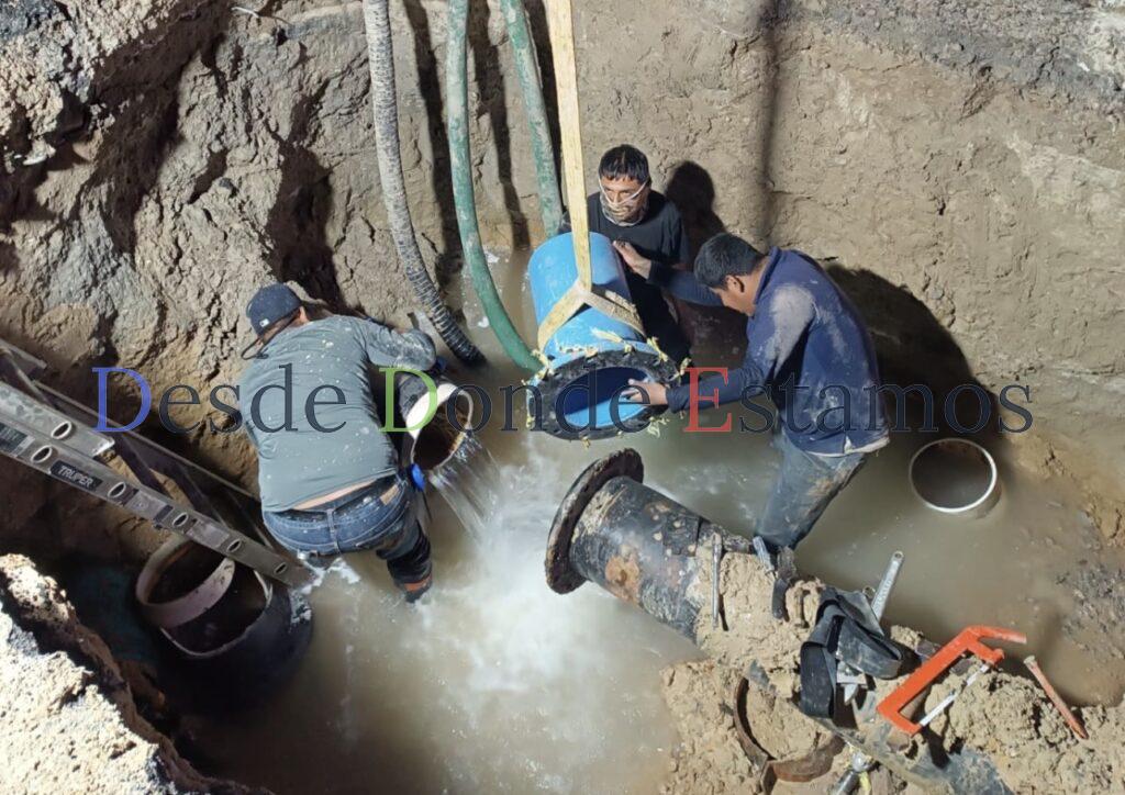 Trabajos de mantenimiento fortalecen red de agua potable y mejorará servicio