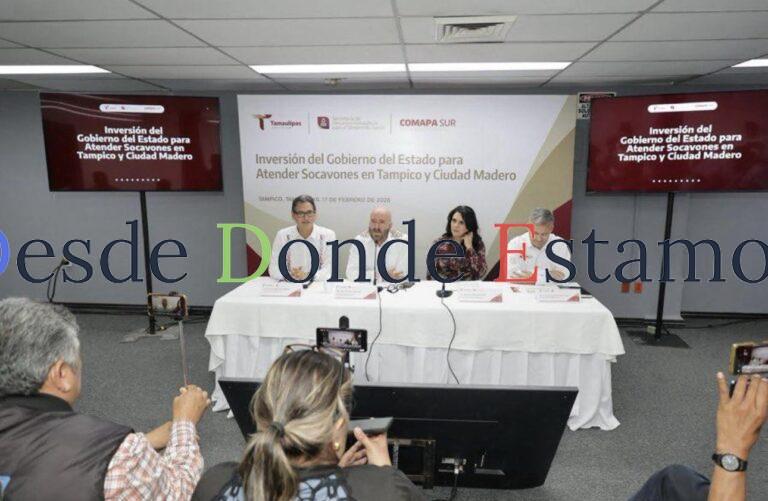 Destinan 105 millones de pesos para atender problemática de socavones en el sur