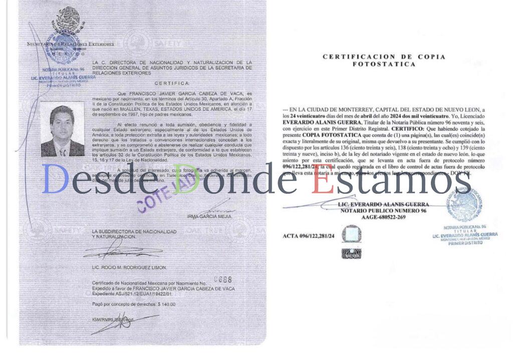 Cabeza de Vaca si puede ser extraditado