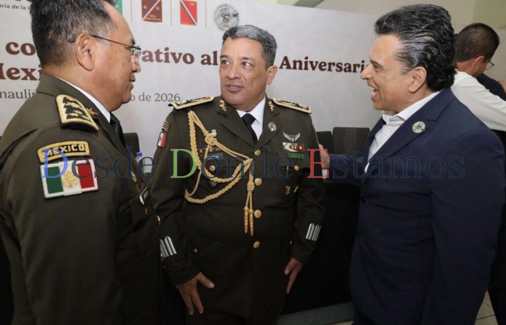Participa alcalde de Victoria en ceremonia de CXIII Aniversario del Ejército Mexicano.