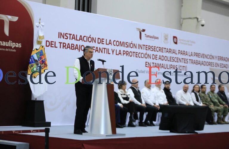 Instala Américo Comisión Para Prevenir y Erradicar el Trabajo Infantil en Tamaulipas
