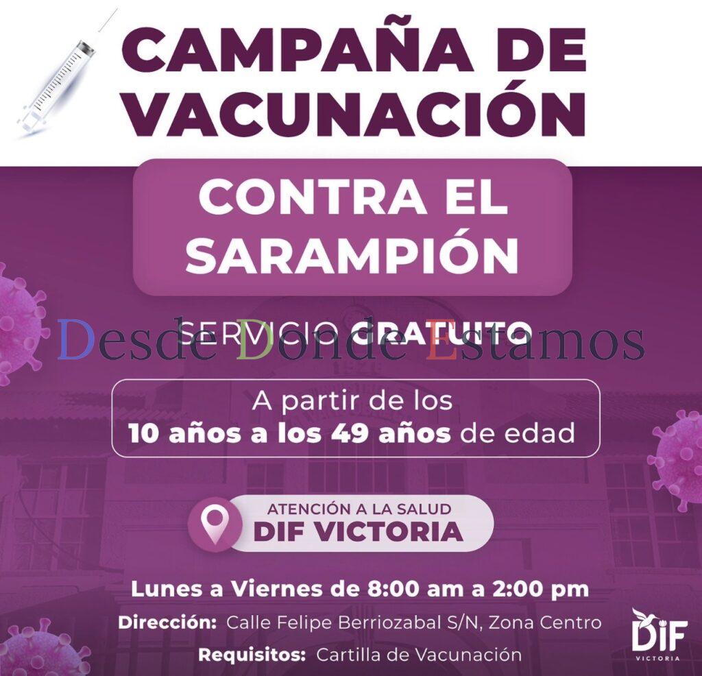 Llega la vacuna contra el Sarampión al DIF Victoria
