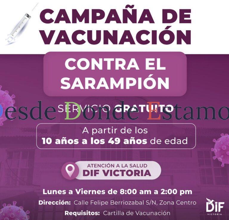 Llega la vacuna contra el Sarampión al DIF Victoria