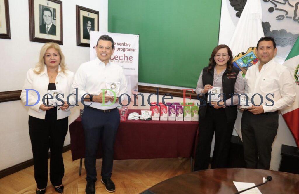 Inaugura alcalde punto de venta de leche para el bienestar
