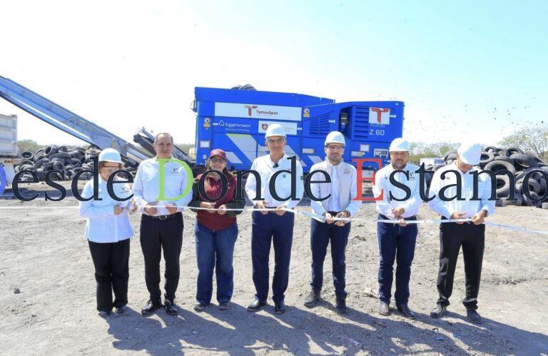 Pone en marcha Américo planta trituradora de neumáticos en Matamoros