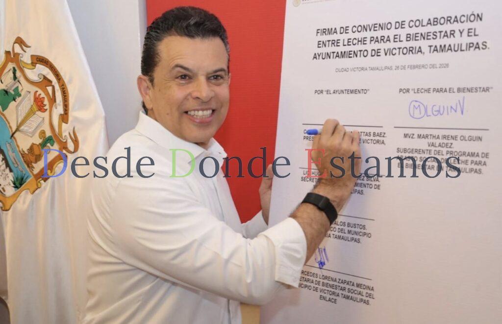 Inaugura alcalde punto de venta de leche para el bienestar