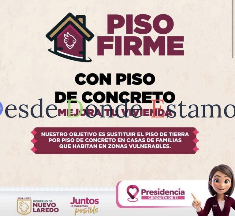 Invitan a participar en convocatoria de “Piso Firme”