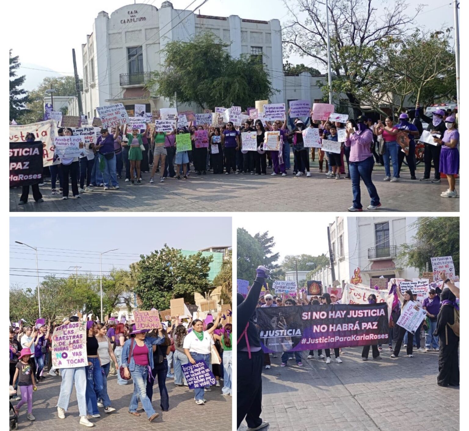 Mujeres salen a protestar en el 8M para demandar justicia