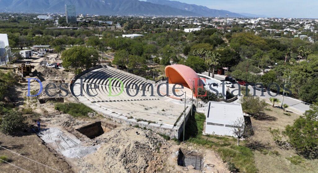 Construyen cubierta sobre concha acústica del parque Siglo XXI en Victoria